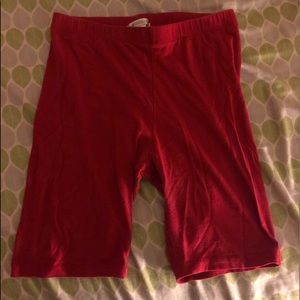 Red Biker Shorts